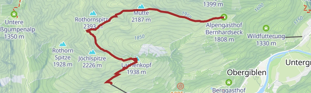 Route map: Lechtaler Panoramaweg